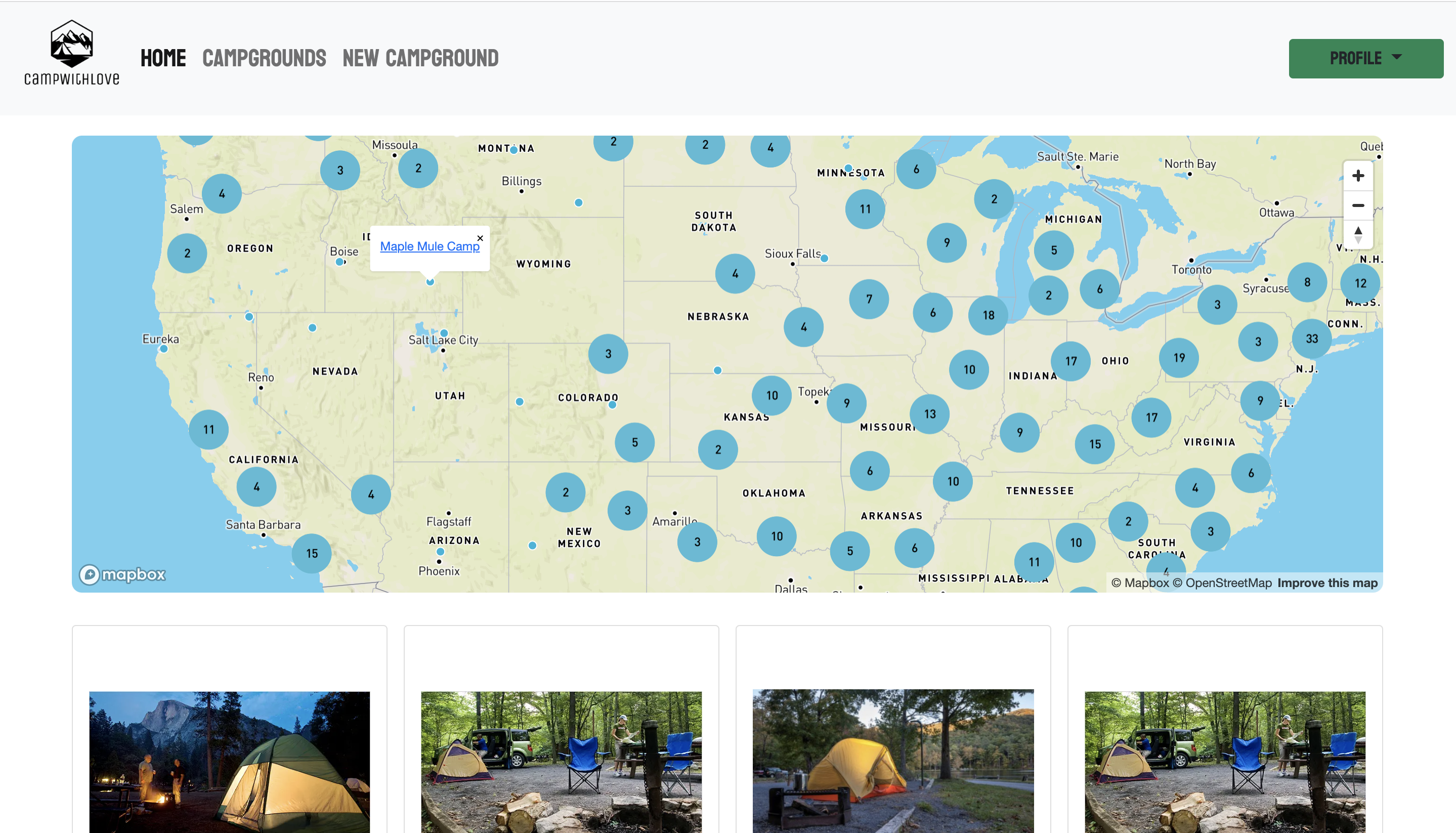GitHub - mikemel31/CampGround-project