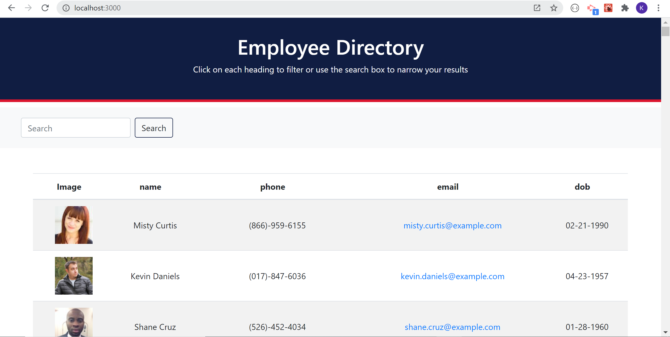 GitHub - ChristianKapita/employee-directory: API based React ...