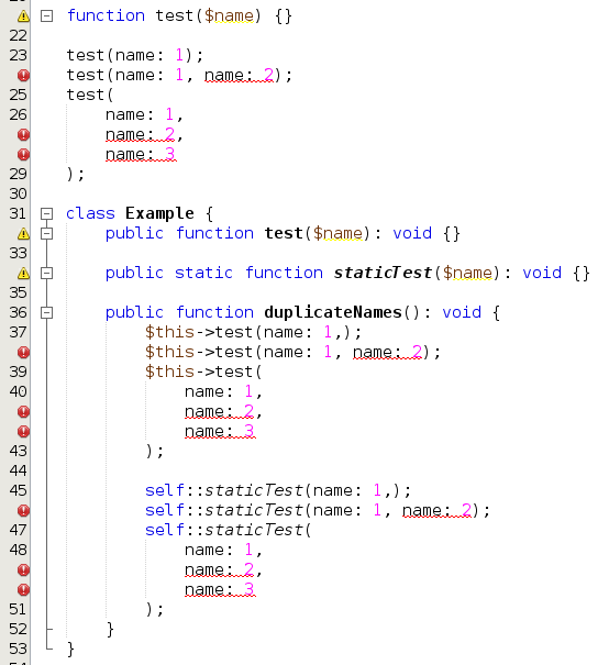 nb-php80-incorrect-named-arguments-duplicate-names