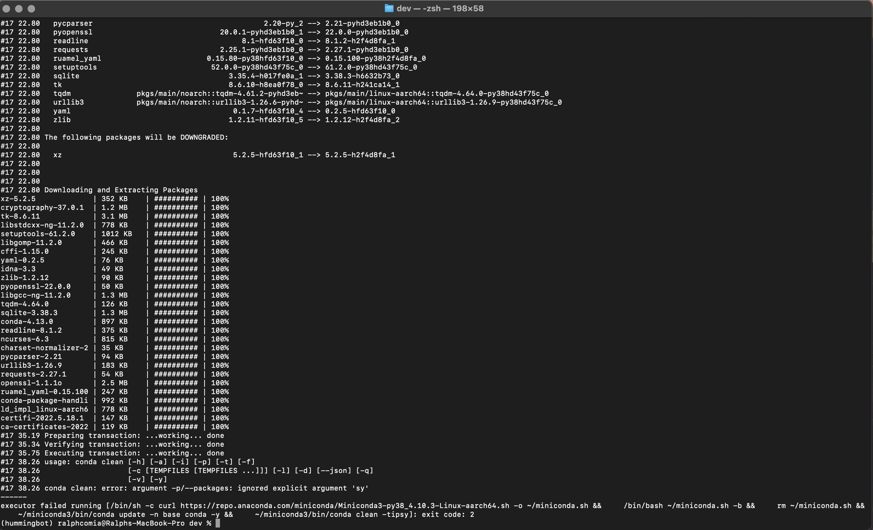 Client - Unable to create docker image for MacOS and Ubuntu20.04 using ...