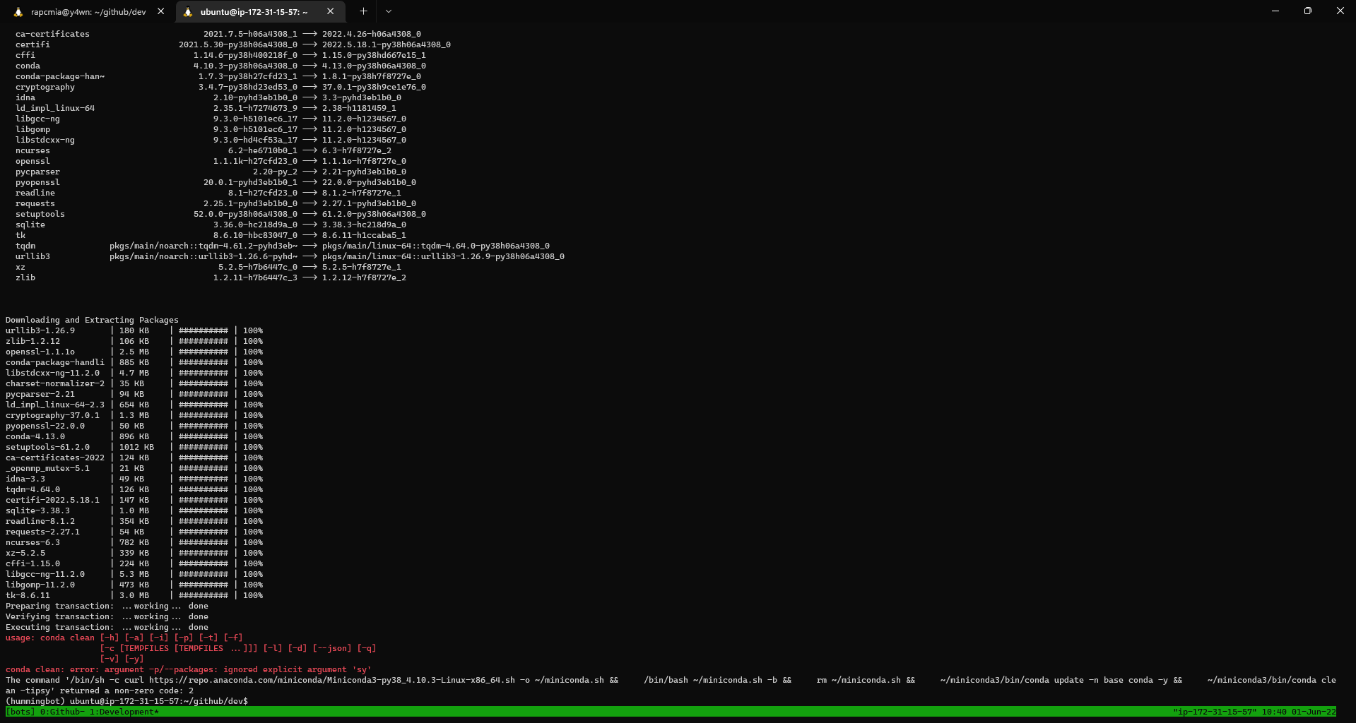 Client - Unable to create docker image for MacOS and Ubuntu20.04 using ...
