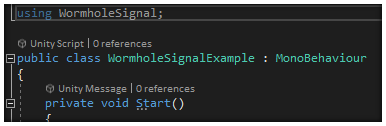 Using The WormholeSignal Namespace