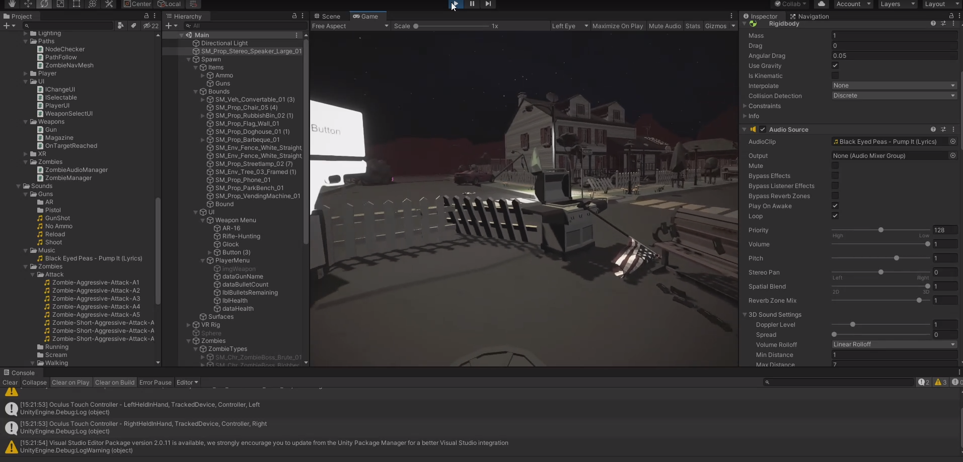 GitHub - Orakeshi/ApocalypseZ-Unity: VR Zombie Survival Arcade Game ...