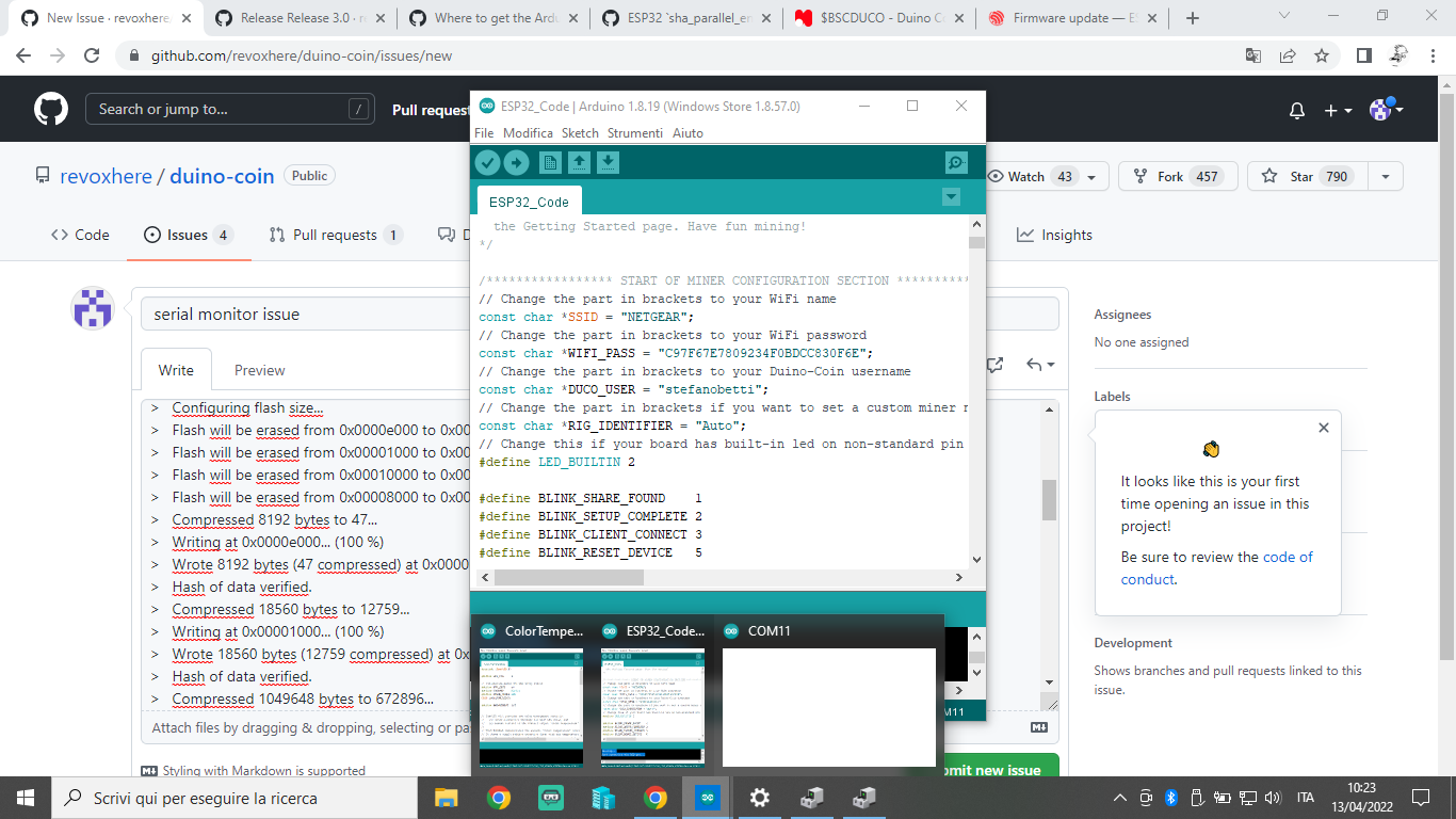 serial monitor issue · Issue #1443 · revoxhere/duino-coin · GitHub