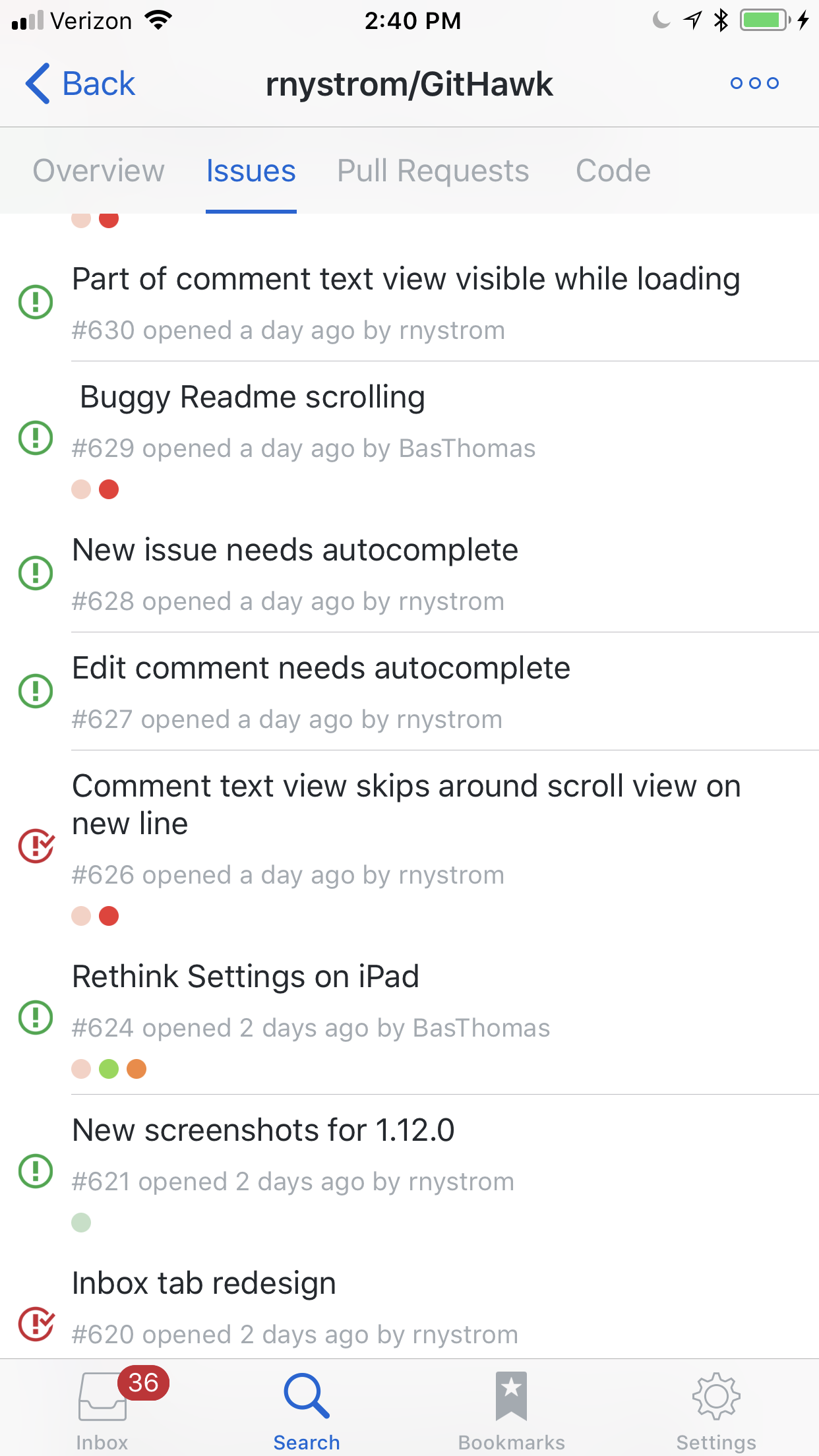 New labels in repo issue view sometimes bumps the separator · Issue ...