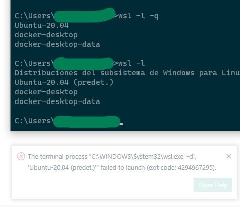 [Intl] Internal terminal: WSL Failed to launch · Issue #120381 ...