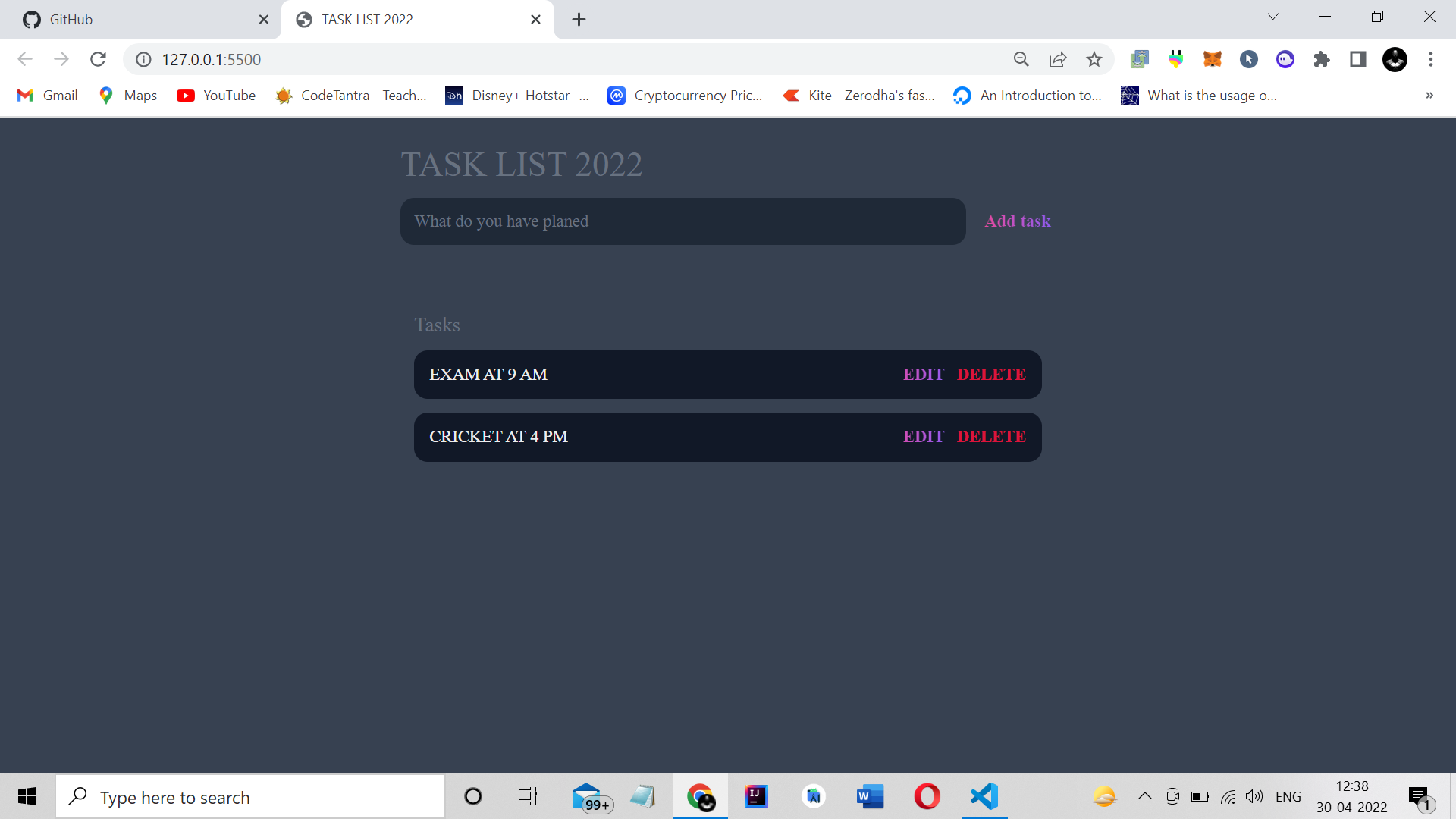 GitHub - Harsh786786/ToDo-List: This webApp is useful for making tasks ...