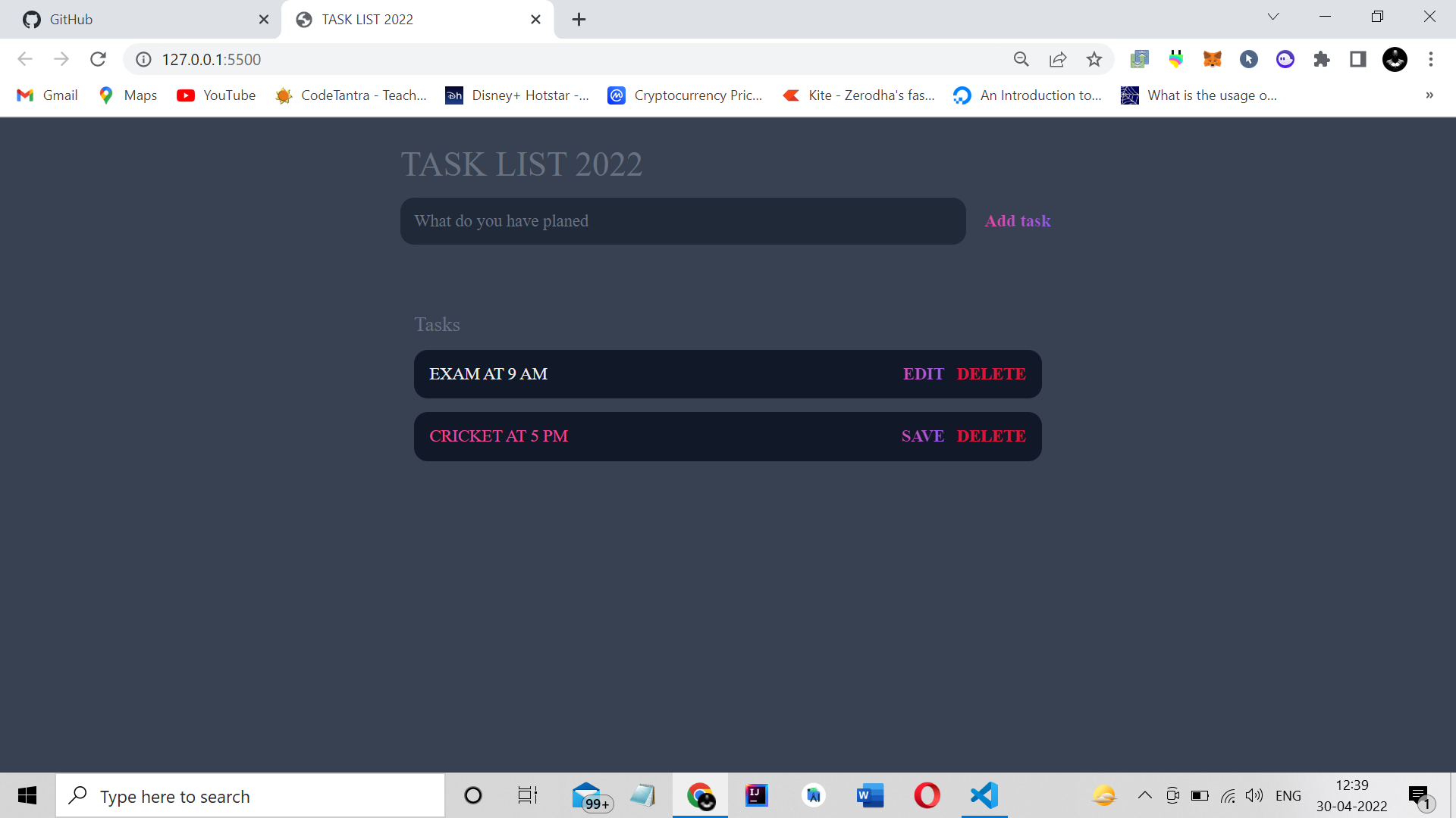 GitHub - Harsh786786/ToDo-List: This webApp is useful for making tasks ...