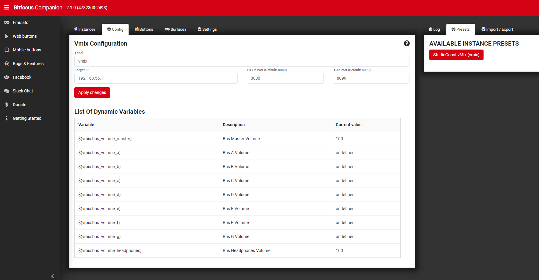 [BUG] Frequency polling of API REST vMix · Issue #1273 · bitfocus ...