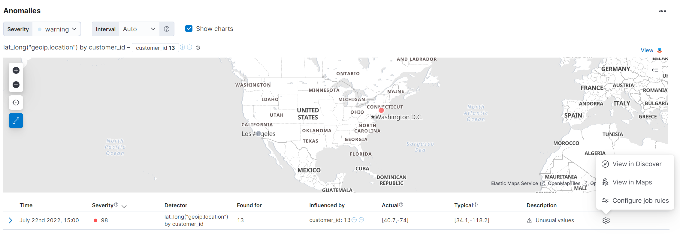 [ML] Add view in maps action for all anomalies where source data ...