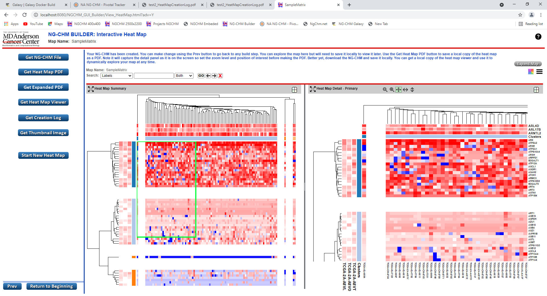 GUI Builder: Gaps by Cluster issues and error displaying summary map ...