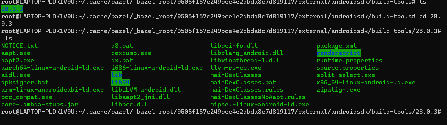missing input file 'external/androidsdk/build-tools/28.0.3/aapt2 ...
