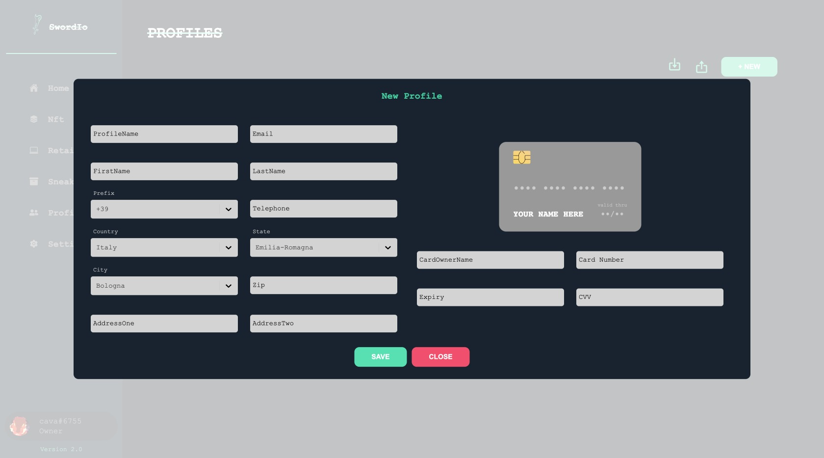 GitHub - AndreaCaval/SwordIo: GUI for an extension or bot in react
