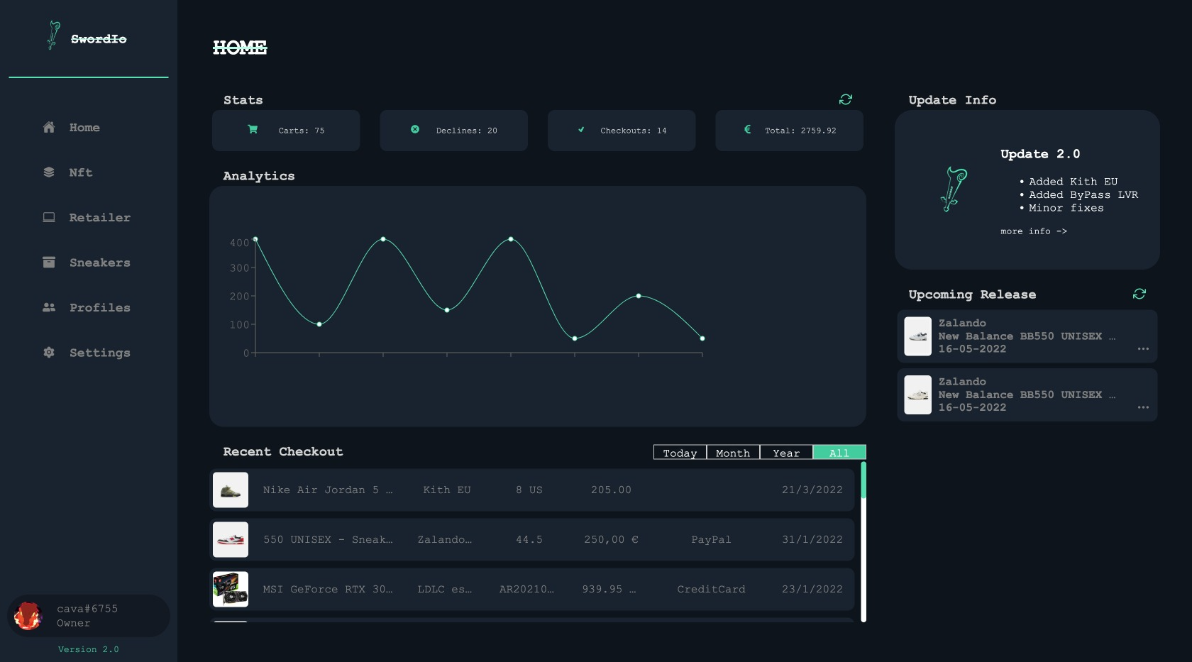 GitHub - AndreaCaval/SwordIo: GUI for an extension or bot in react