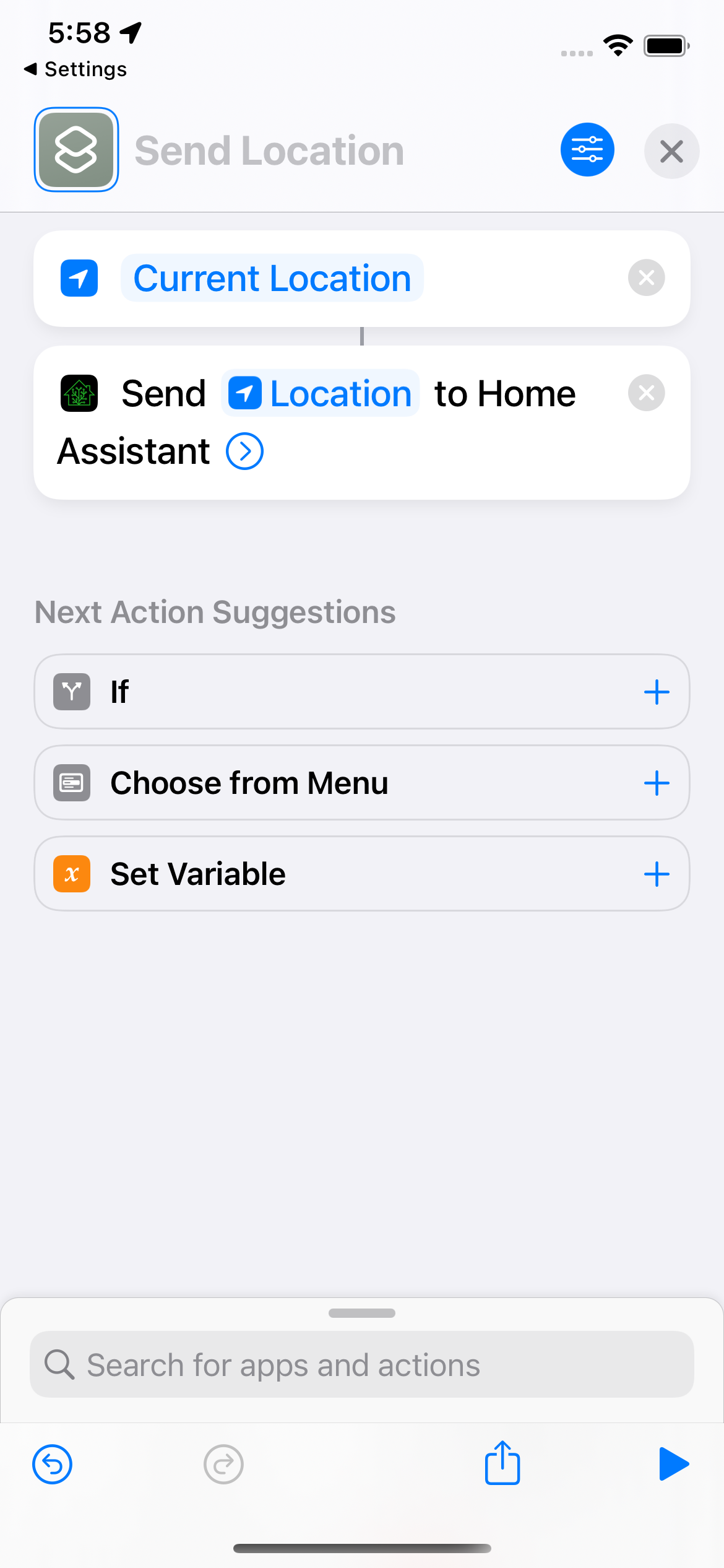 iOS 15 Shortcut send current location · Issue 1813 · homeassistant
