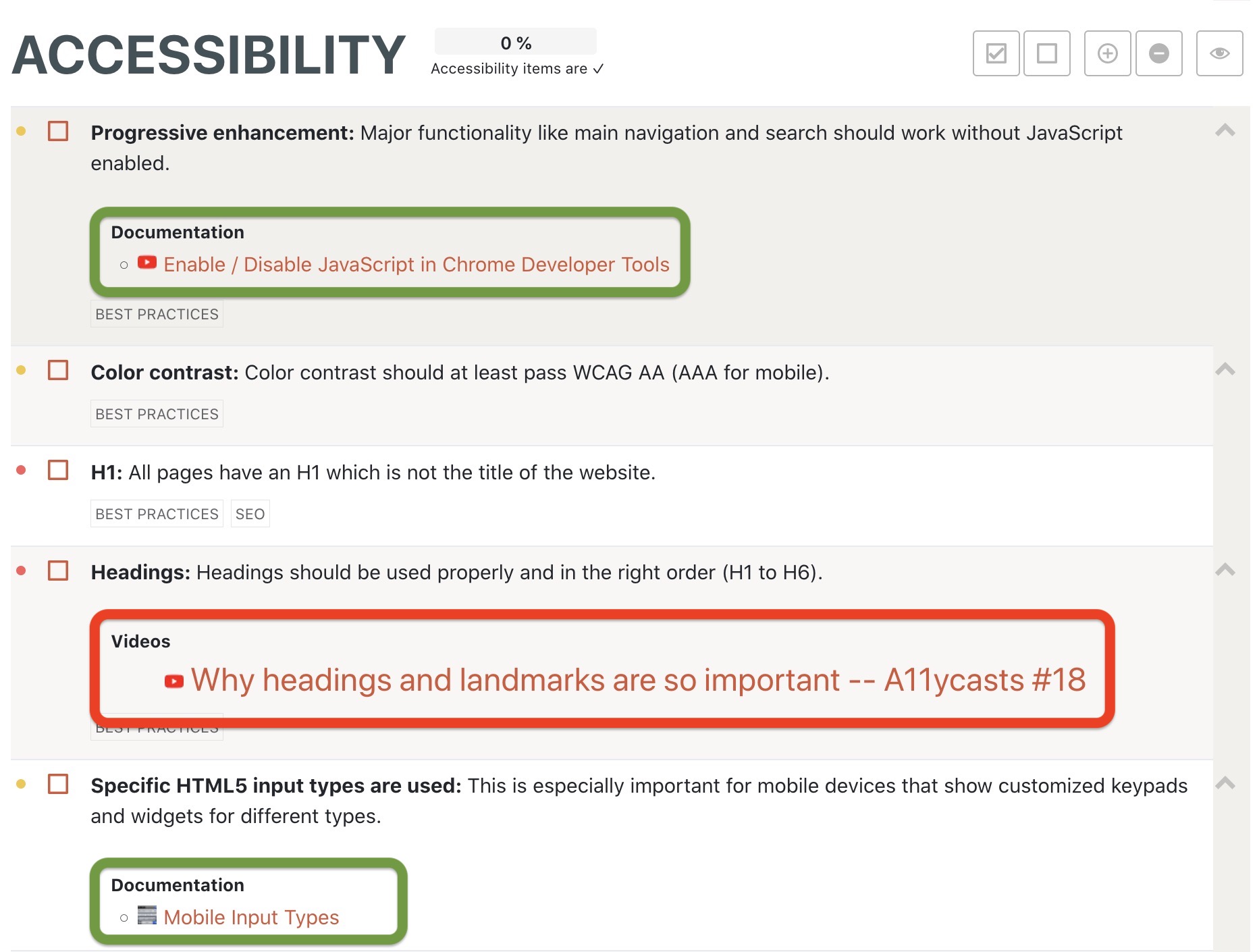 Title of videos in details are bigger than other docs/tools titles