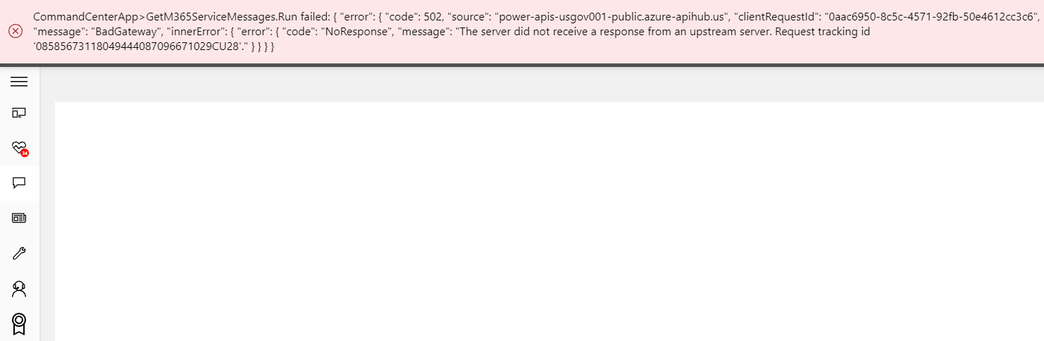 [CoE Starter Kit - BUG] Admin Command Center app throwing error for ...
