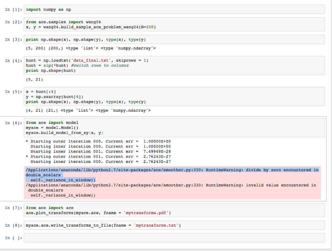 Divide By Zero Encountered In Double Scalar · Issue #10 ·  Partofthething/Ace · Github