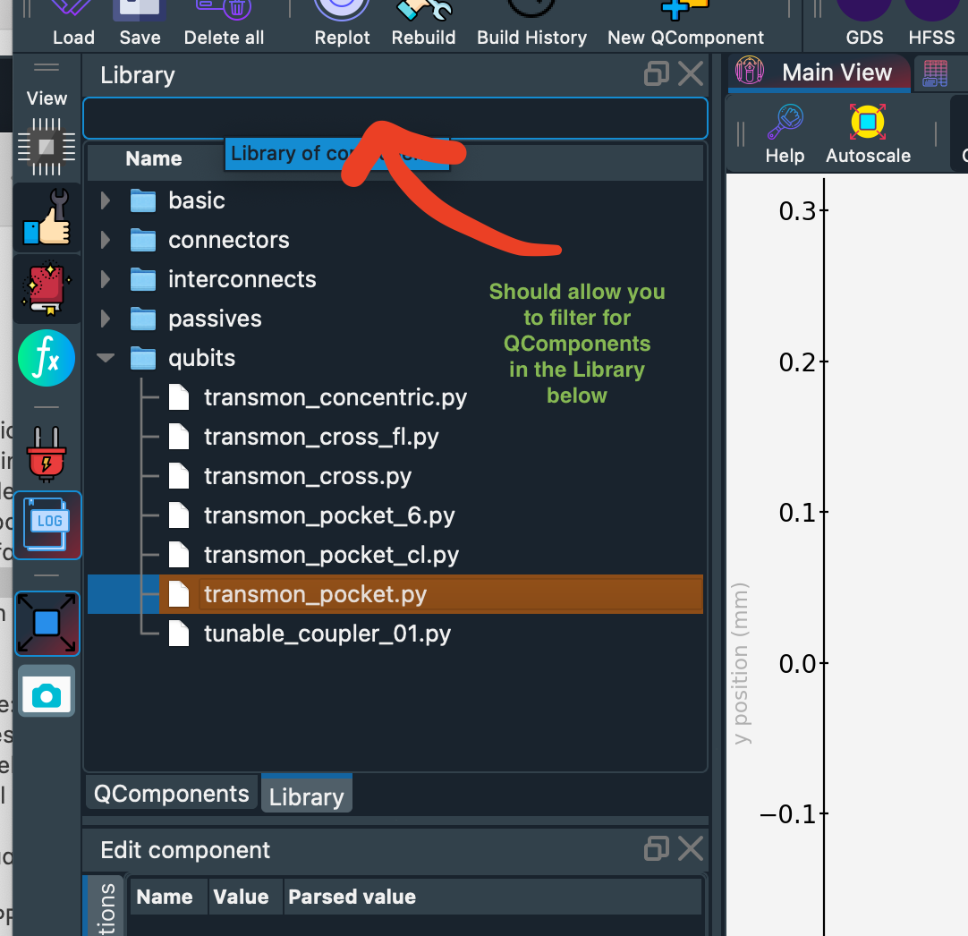 Filter for QLibrary · Issue #412 · qiskit-community/qiskit-metal · GitHub