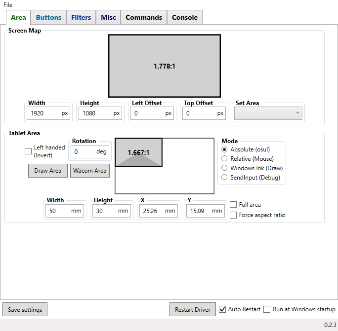 Tablet Area Won't Change / Huion 420 · Issue #867 · hawku/TabletDriver ...