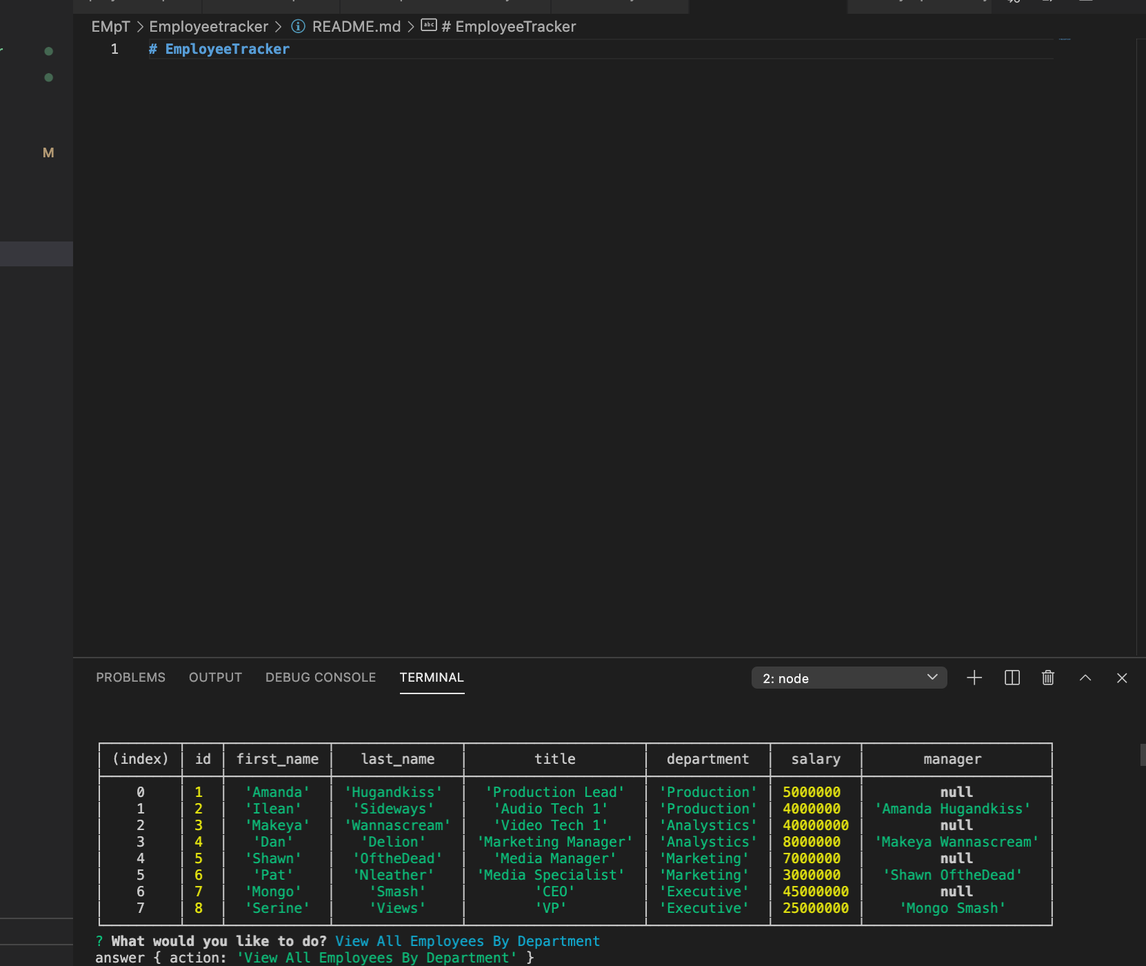 GitHub - OmaurBliss/EmployeeTracker: This is a command line interface ...