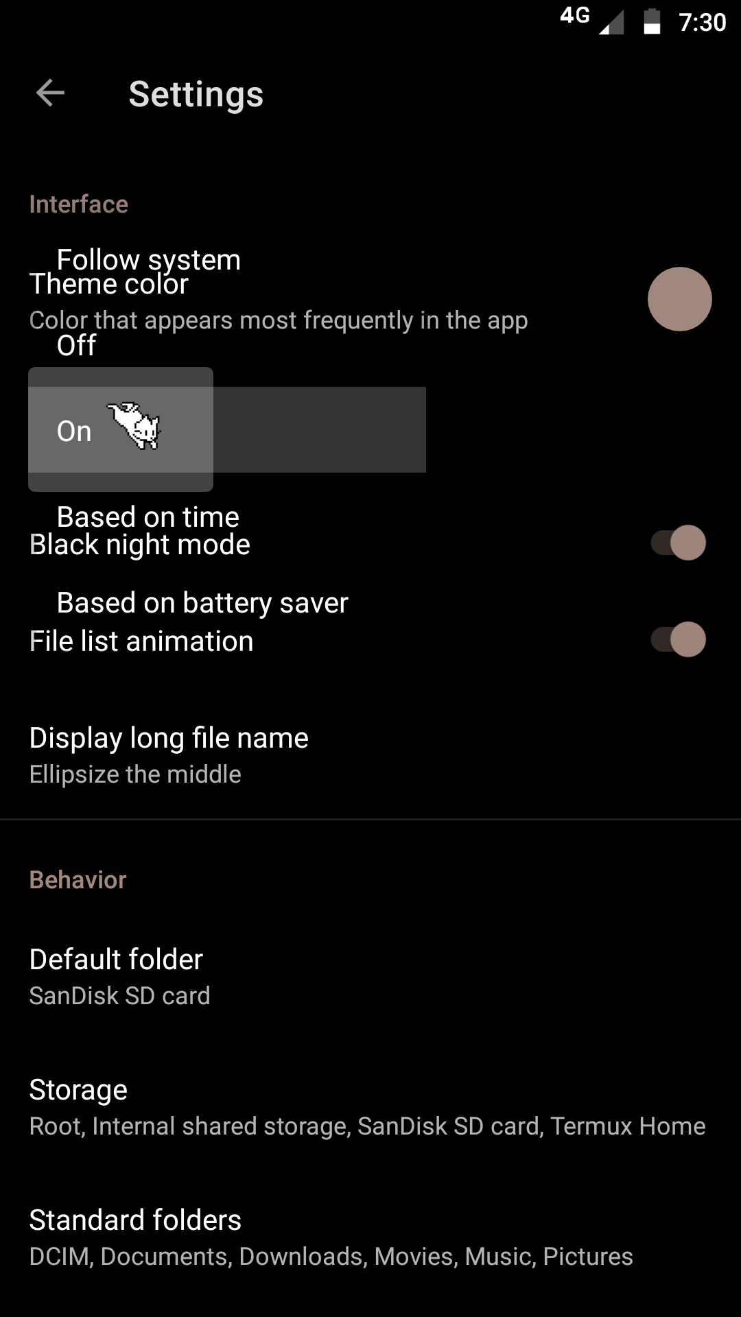 Select night mode bad graphics · Issue 489 · zhanghai/MaterialFiles