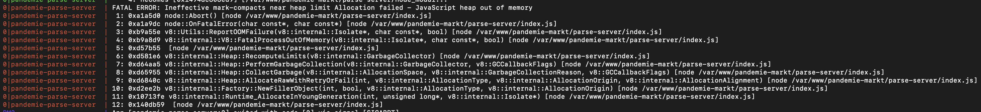 JavaScript Heap out of Memory after starting Parse-Server · Issue #7768 ...