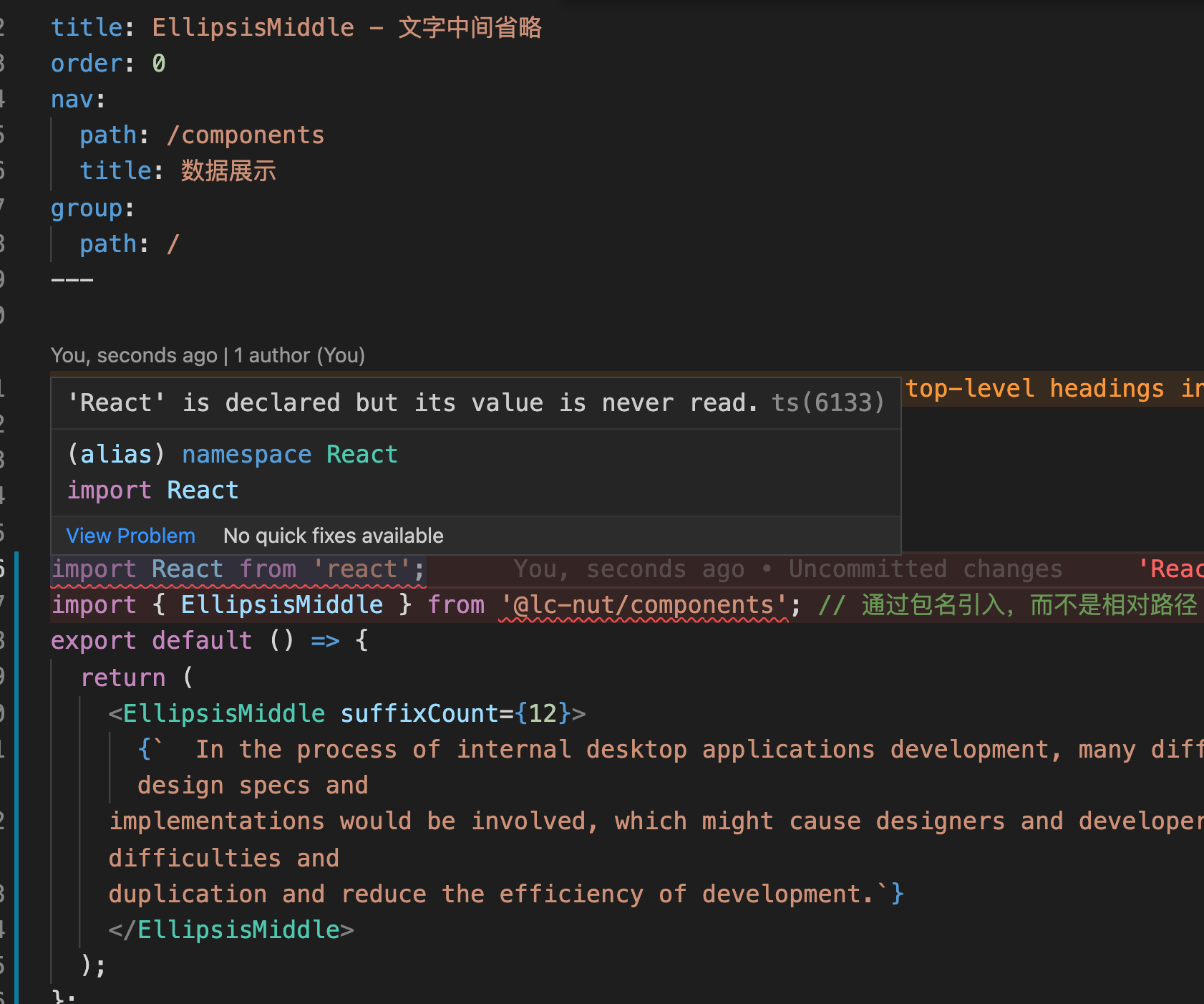 bug: tsx里必须得引react，不然会报错 · Issue #937 · umijs/dumi · GitHub