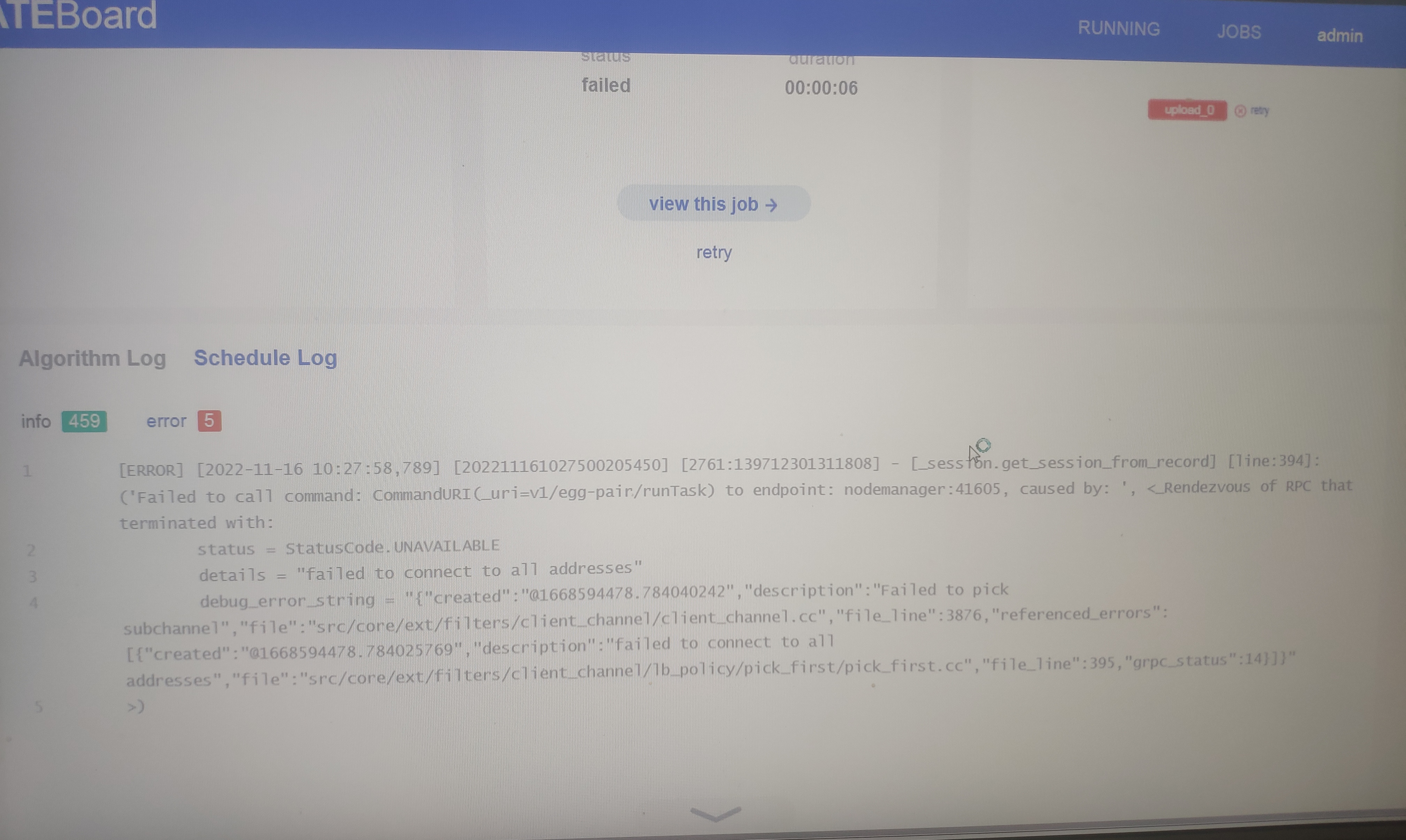 Failed to connect to all addresses · Issue #4449 · FederatedAI/FATE ...