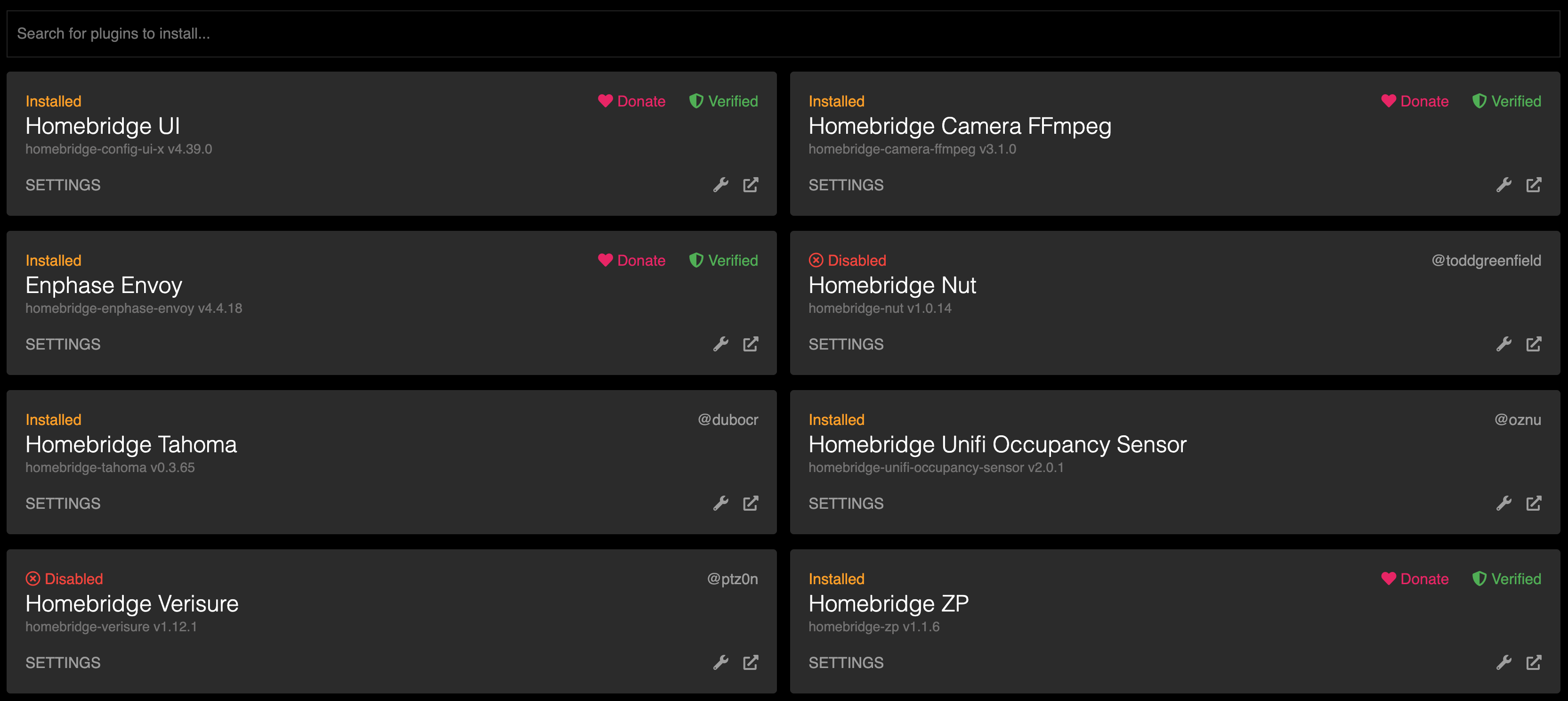 homebridgeverisure is taking a long time to load and preventing