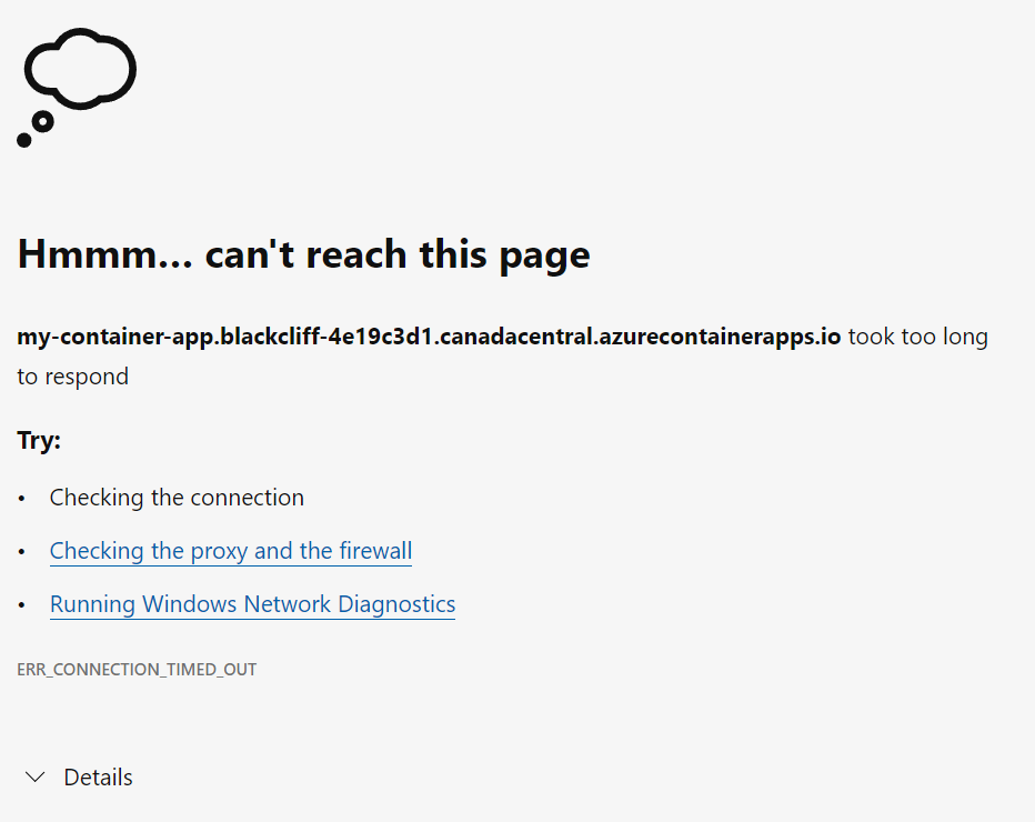 Unable to connect to new Container App · Issue #140 · microsoft/azure ...