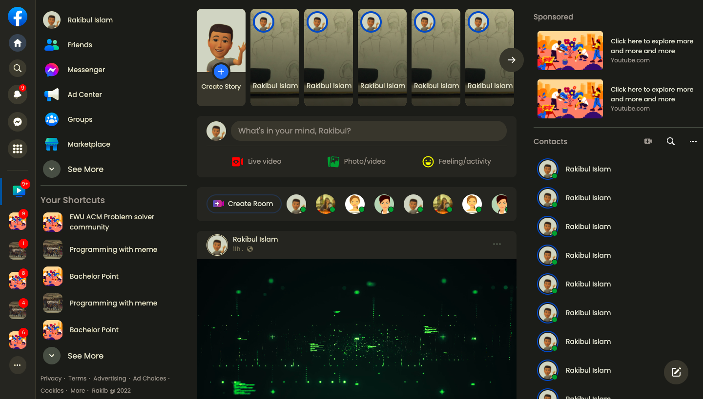 GitHub - Rakib013/FACEBOOK2.0: This is a clone of facebook-2022 web ...