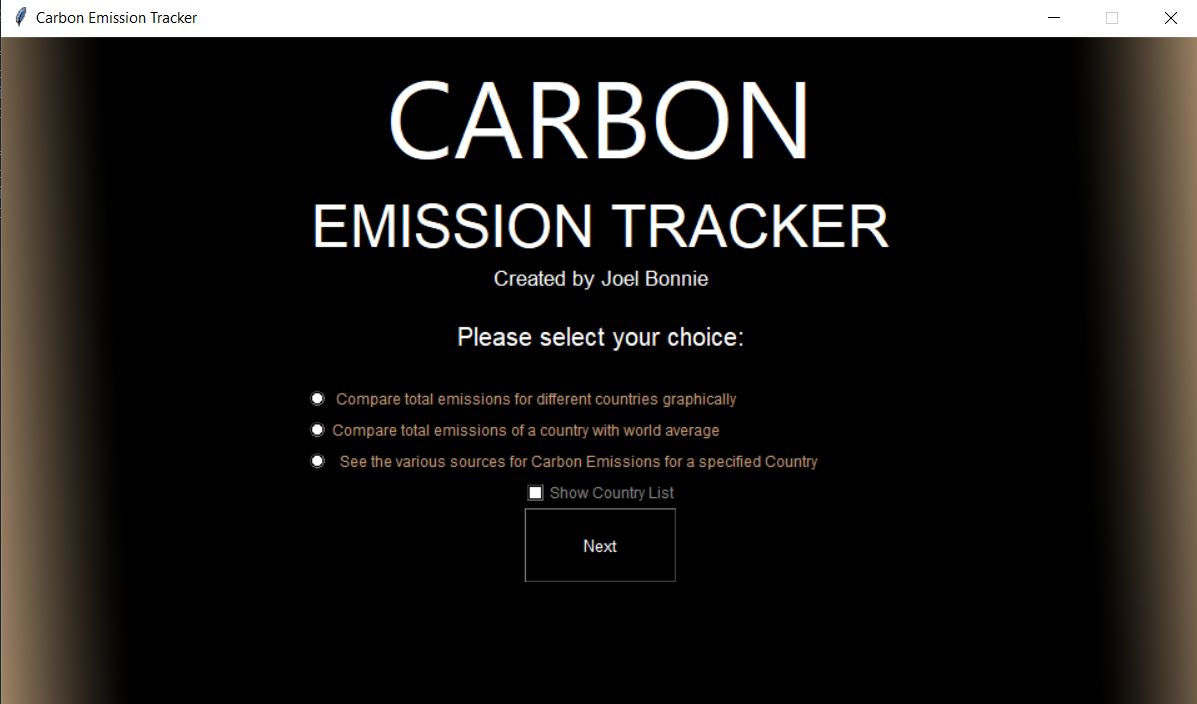 GitHub - joelbonnie/CarbonEmission