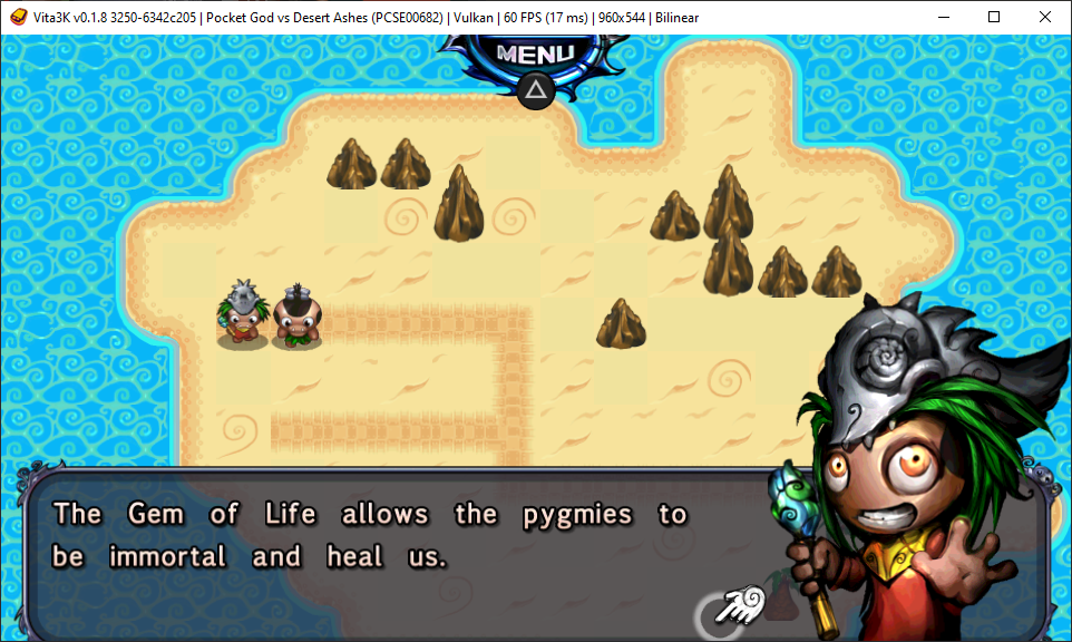 Pocket God vs Desert Ashes [PCSE00682] · Issue 1975 · Vita3K