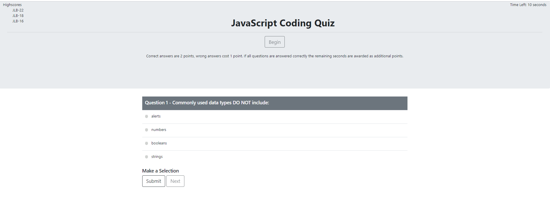 GitHub - jlbaldree/Coding-Quiz