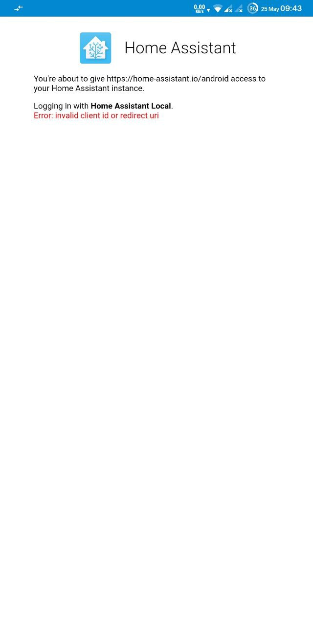 Android : Invalid client ID or redirect URI · Issue #601 · home ...