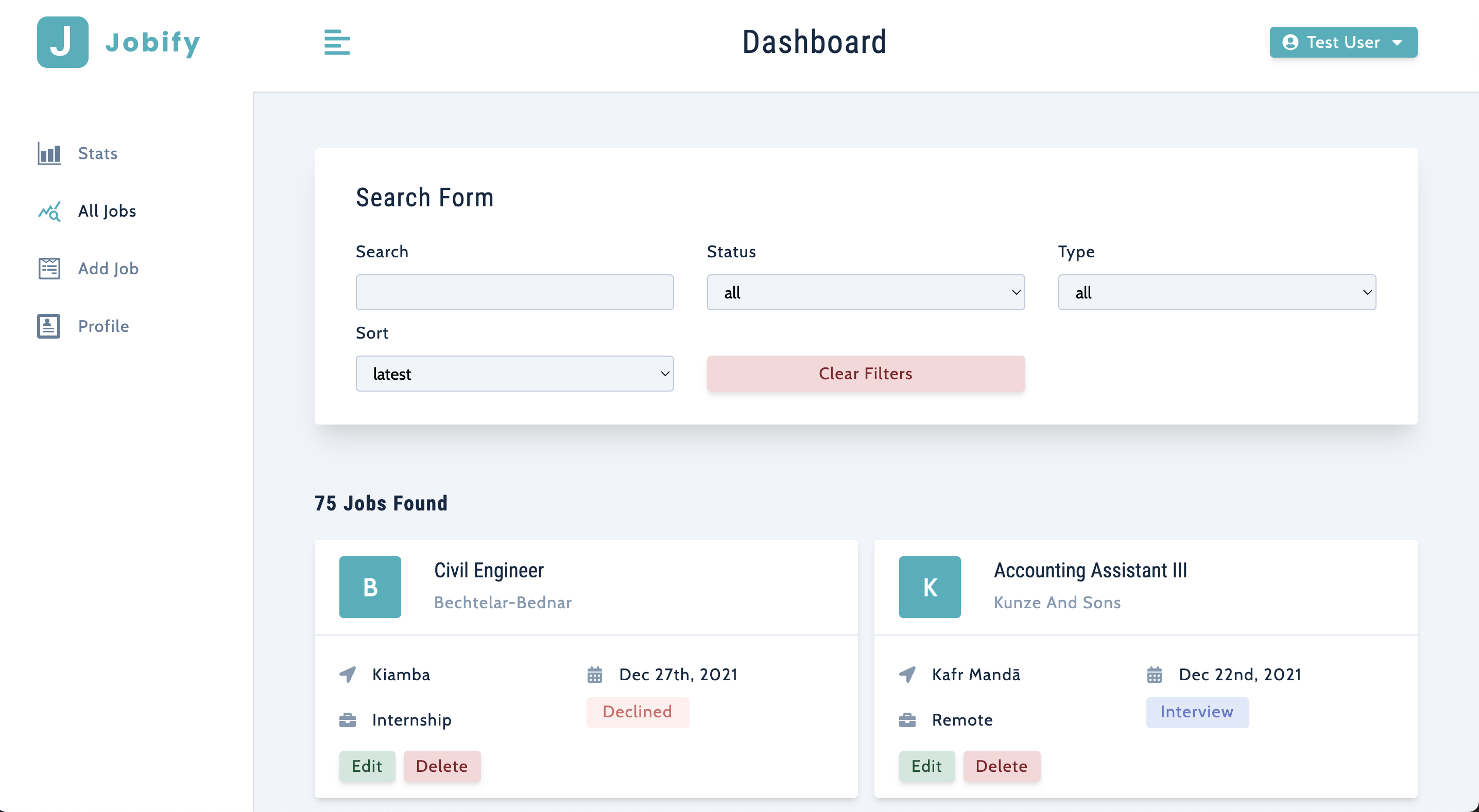 GitHub Wenghaishi jobify This Is A Job Portal App Built In MERN 