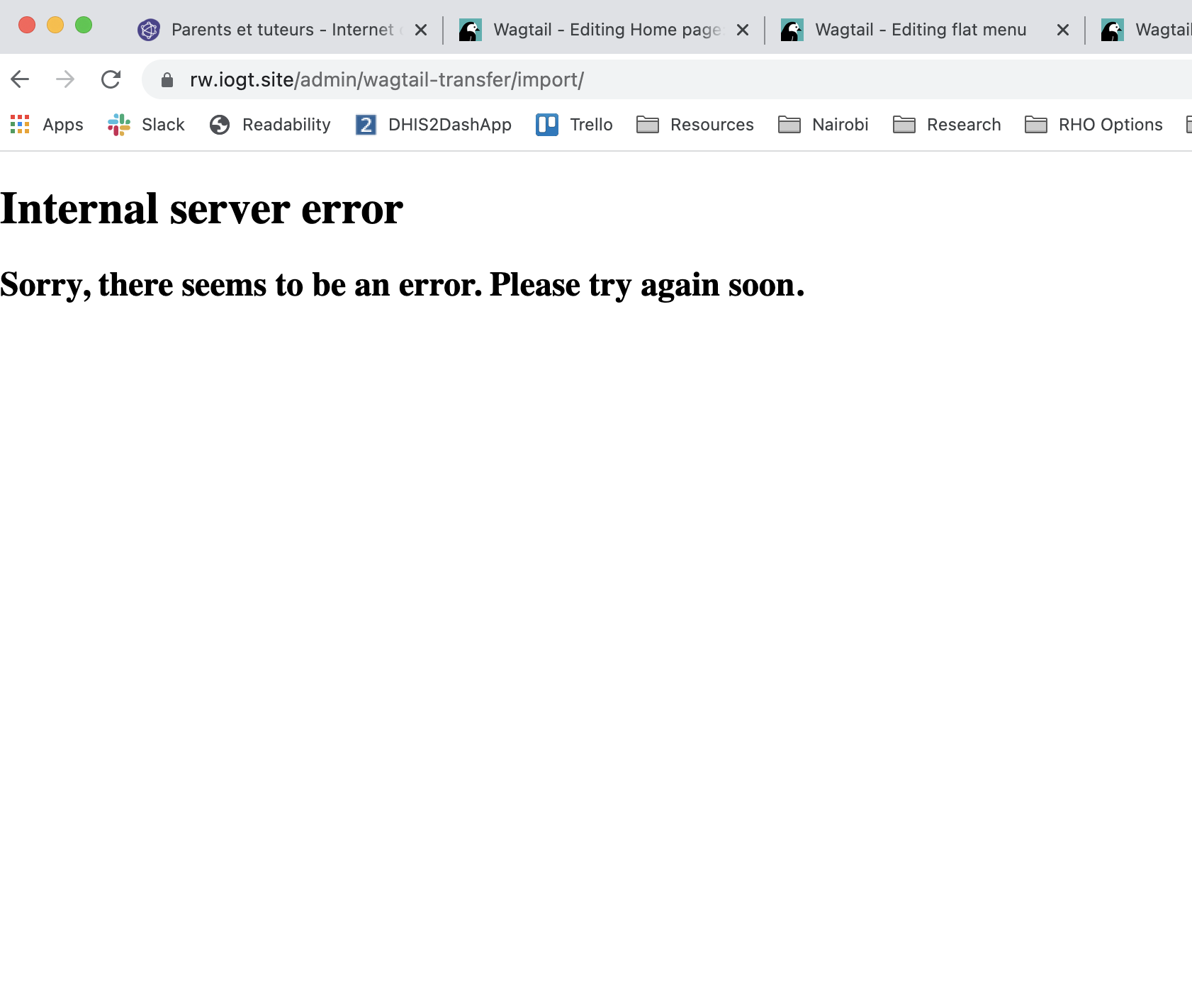 Import tool failing · Issue #1183 · unicef/iogt · GitHub