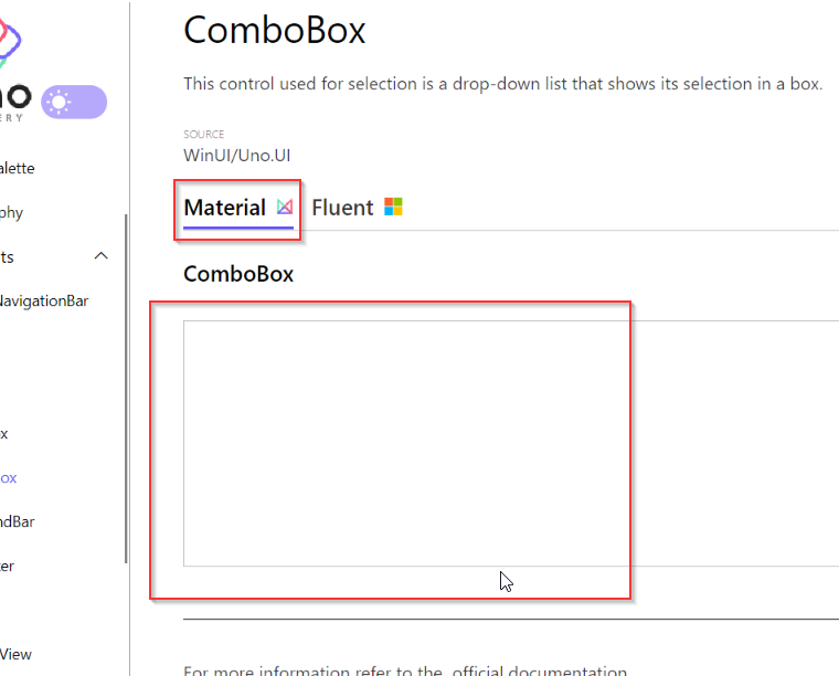 [Gallery][Skia.GTK] Fluent combobox is not Working properly and for