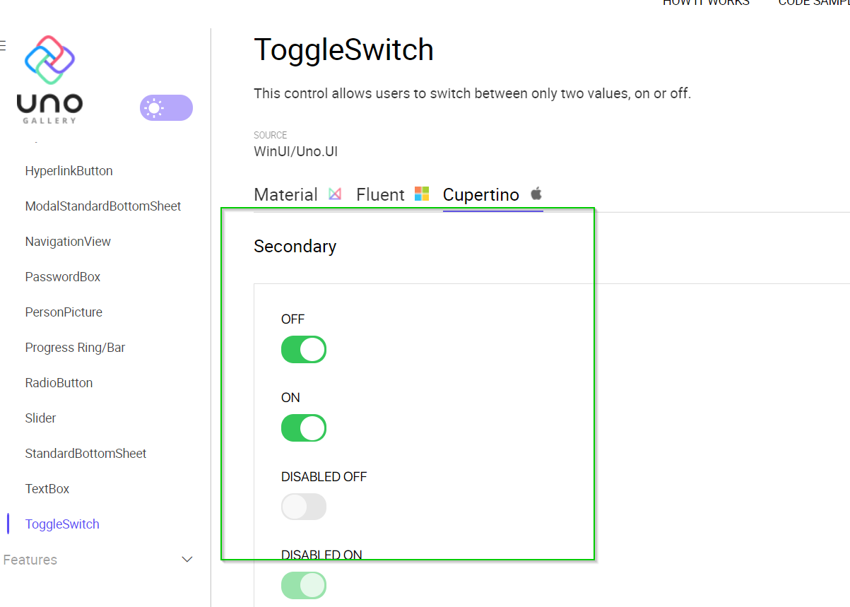 [Gallery][MacOS]Cupertino ToggleSwitch shape is not correct. · Issue