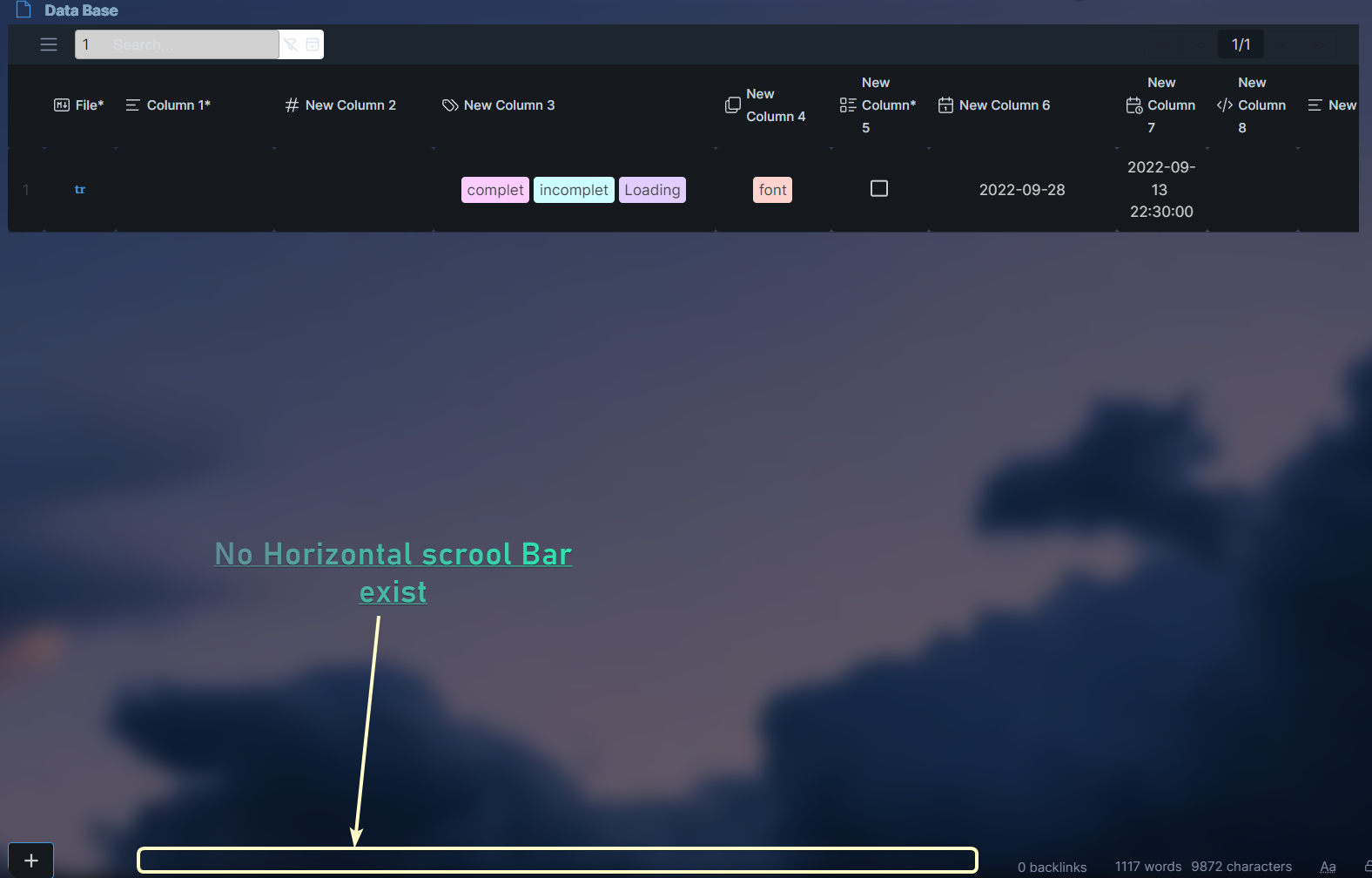 Can't use horizontal scroll in Database folder · Issue #403 · PKM-er ...