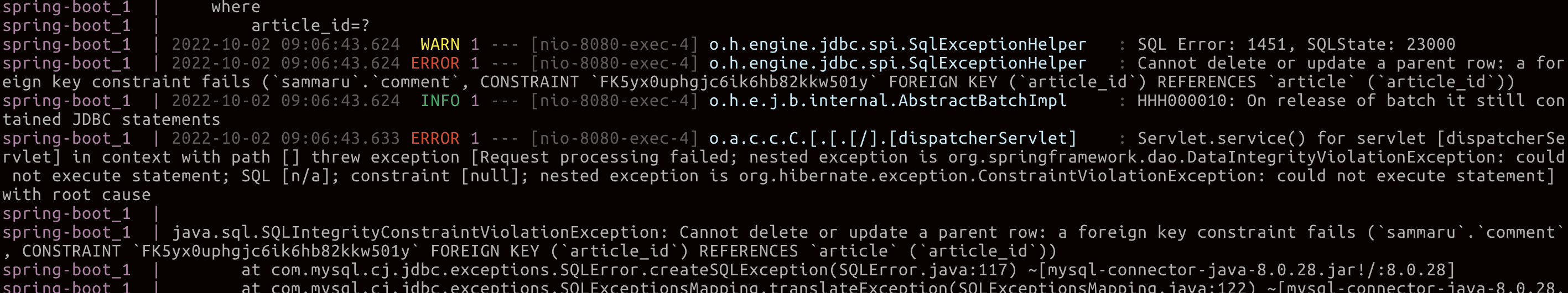 [BUG] 게시글 삭제 오류 · Issue #120 · SAMMaru5/SAMMaruServer · GitHub