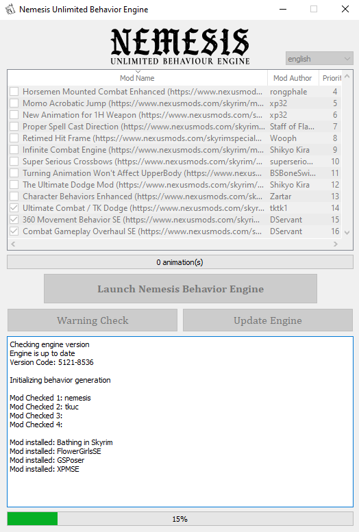 Nemesis not detecting CGO or 360 but working for other mods (Last 