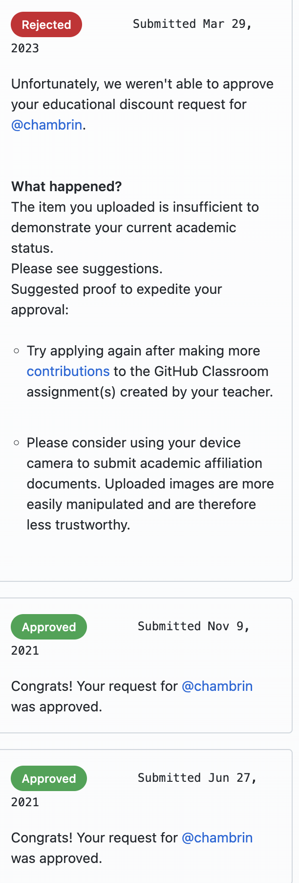 Unable to verify student developer pack · community · Discussion #50347 ...