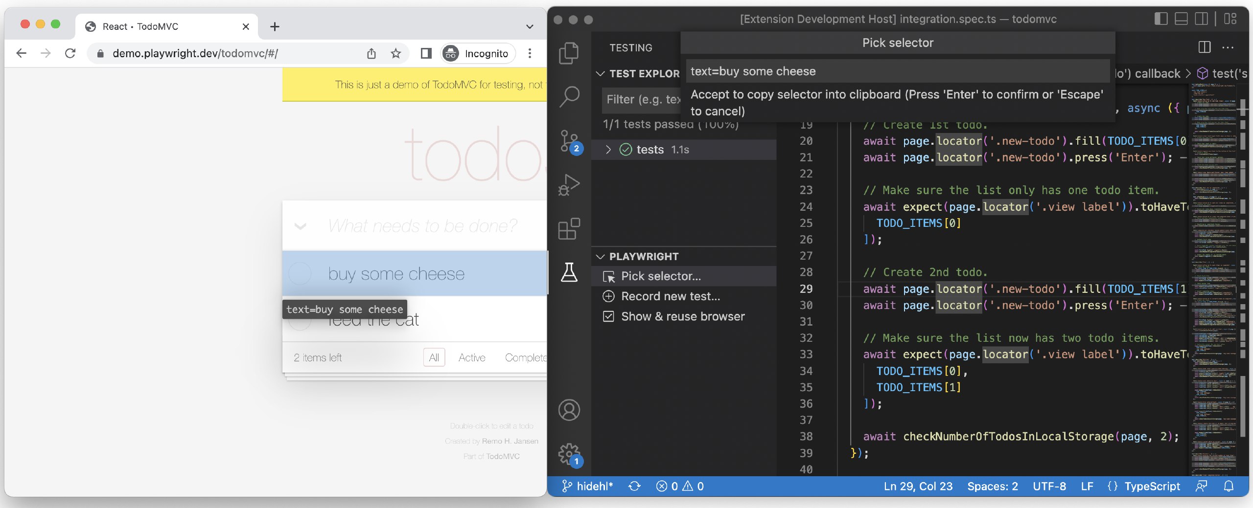 vscode extension screenshot 