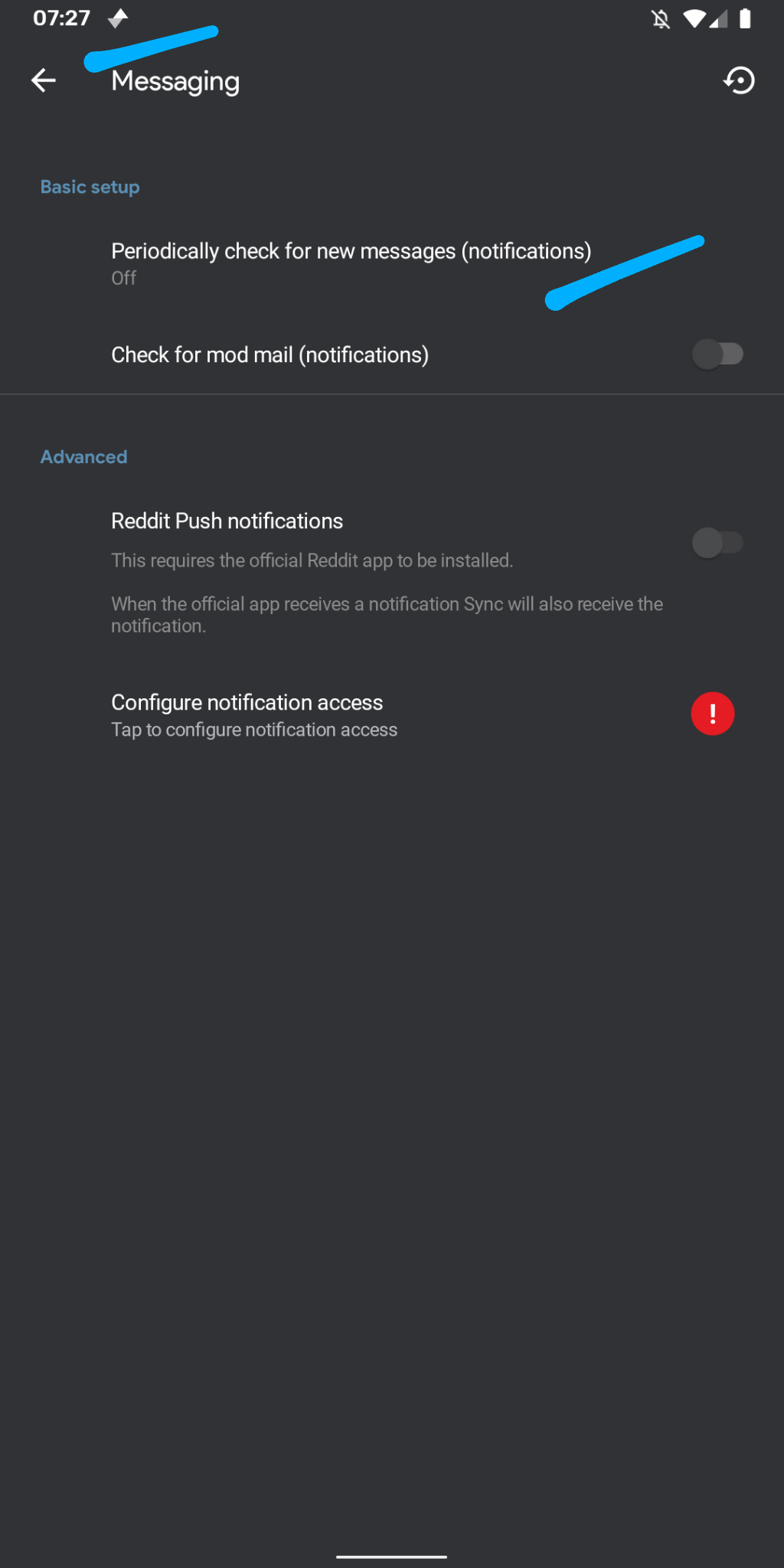 [BUG] Check for new messages is turned off, but app still checks for ...