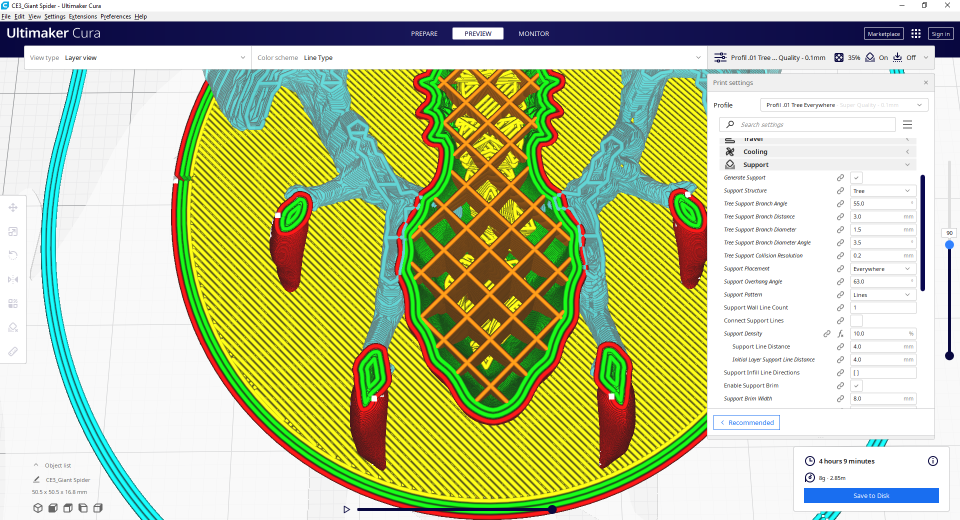 Tree support does not correctly apply Z distance and overlaps model ...
