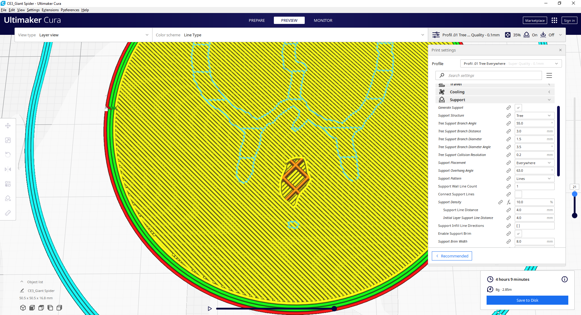 Tree support does not correctly apply Z distance and overlaps model ...