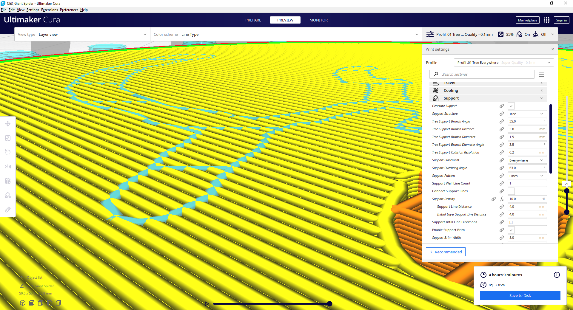 Tree support does not correctly apply Z distance and overlaps model ...