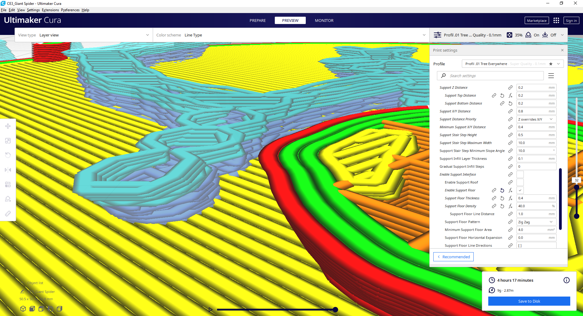 Tree support does not correctly apply Z distance and overlaps model ...